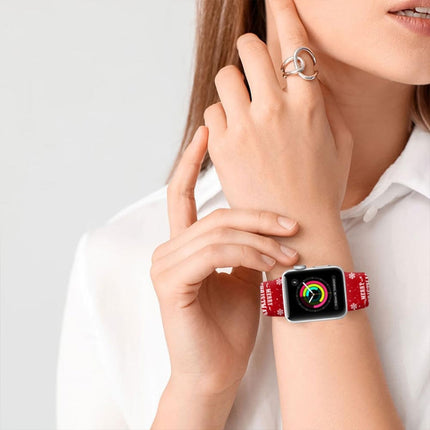 Christmas Pattern Reverse Buckle Silicone Watch Band
