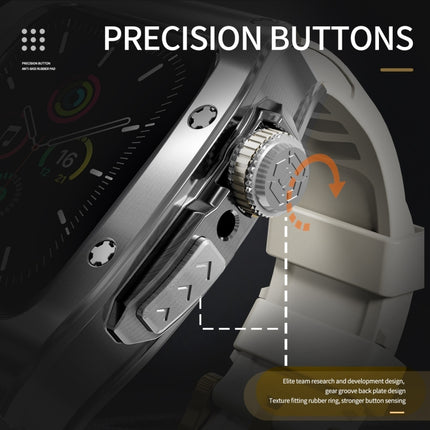 RedPepper Armor Metal Case Integrated Silicone Watch Band, For Apple Watch 44mm / 45mm - DealBuddy