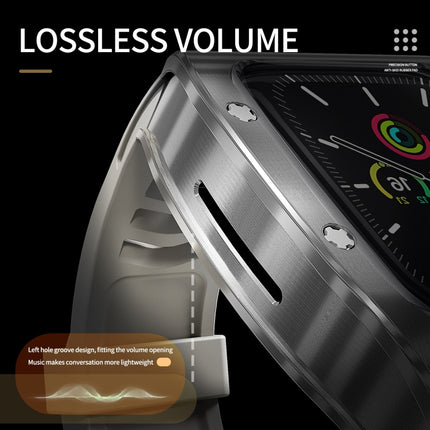 RedPepper Armor Metal Case Integrated Silicone Watch Band, For Apple Watch 44mm / 45mm - DealBuddy