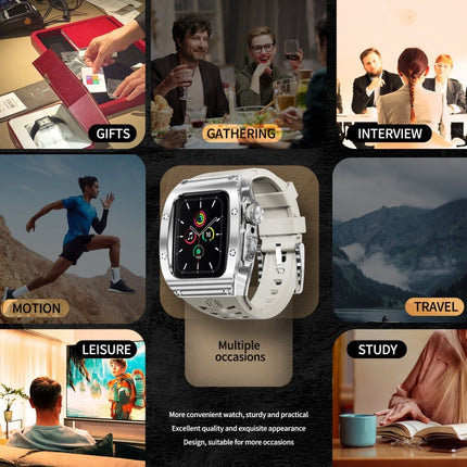 RedPepper Armor Metal Case Integrated Silicone Watch Band, For Apple Watch 44mm / 45mm - DealBuddy