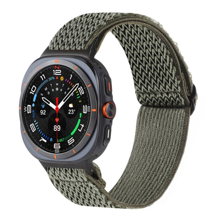 Wave Pattern Nylon Braided Watch Band, For Samsung Galaxy Watch Ultra 47mm / Ultra 2025