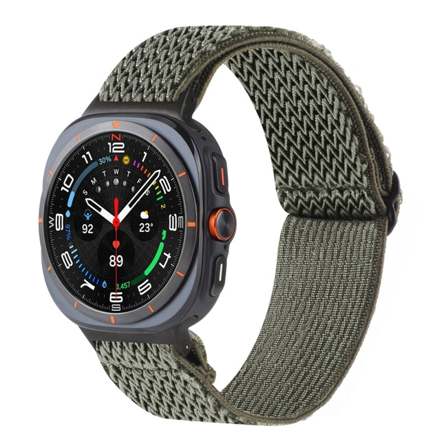 Wave Pattern Nylon Braided Watch Band, For Galaxy Watch Ultra2 2026 / 2025 / 1 2024