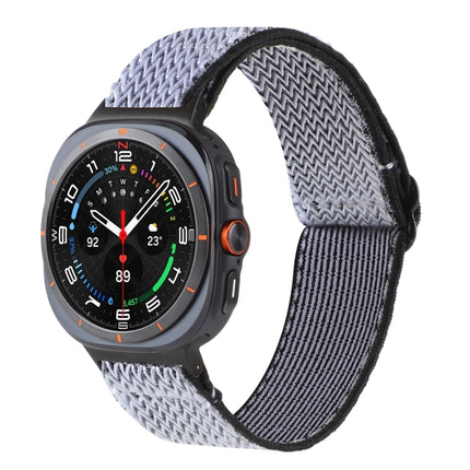 Wave Pattern Nylon Braided Watch Band, For Samsung Galaxy Watch Ultra 47mm / Ultra 2025