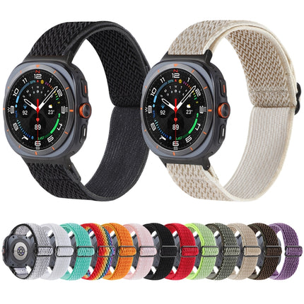 Wave Pattern Nylon Braided Watch Band, For Galaxy Watch Ultra2 2026 / 2025 / 1 2024