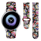 20mm Reverse Buckle Printed Silicone Strap, For Samsung Galaxy Active2 - DealBuddy