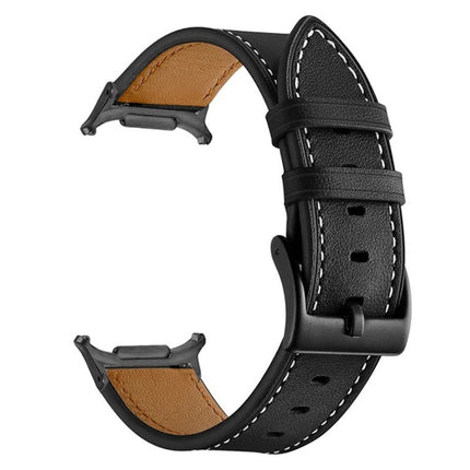 Black Buckle Genuine Leather Watch Band, For Samsung Galaxy Watch Ultra 47mm / Ultra 2025 - DealBuddy