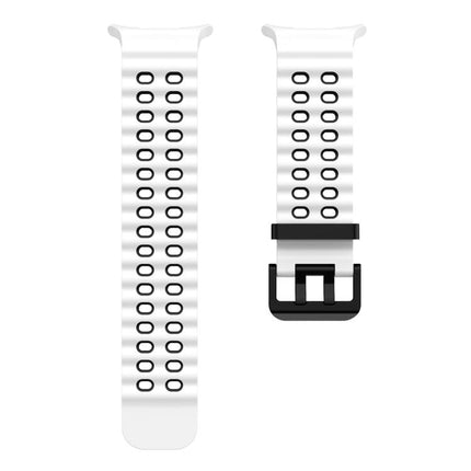 Ocean Two Color Dual-Row Hole Silicone Watch Band, For Samsung Galaxy Watch Ultra 47mm / Ultra 2025 - DealBuddy