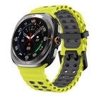 Ocean Two Color Dual-Row Hole Silicone Watch Band, For Samsung Galaxy Watch Ultra 47mm / Ultra 2025 - DealBuddy