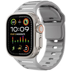 Single Nail Dual-Color Multi-hole Silicone Watch Band, For Apple Watch 46mm / 49mm / 45mm / 44mm - DealBuddy
