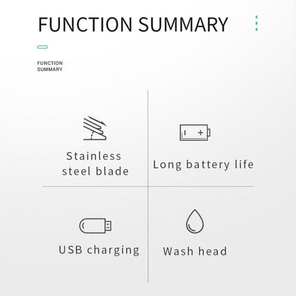 VGR V-071 5W Carbon Steel Blade USB Electric Hair Clipper