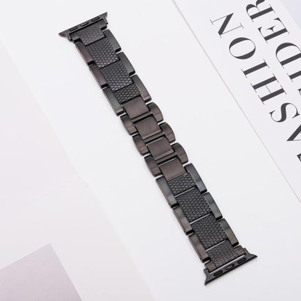 Wave Thread 3-bead Stainless Steel Watch Band, For Apple Watch 46mm / 49mm / 45mm / 44mm, For Apple Watch 42mm / 41mm / 40mm / 38mm - DealBuddy