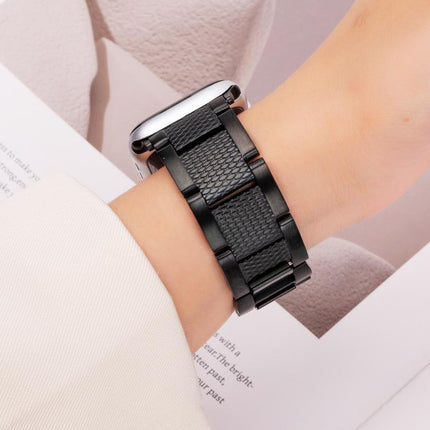Wave Thread 3-bead Stainless Steel Watch Band, For Apple Watch 46mm / 49mm / 45mm / 44mm, For Apple Watch 42mm / 41mm / 40mm / 38mm - DealBuddy