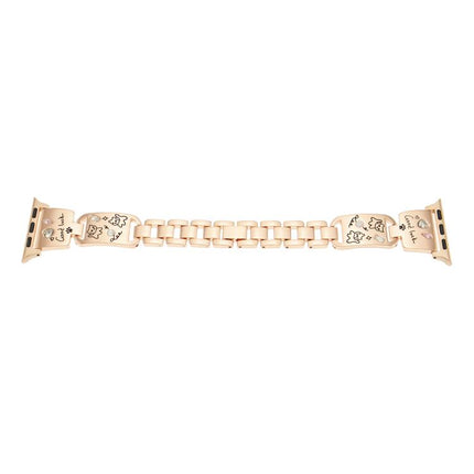 Colored Diamond Cat Stainless Steel Watch Band, For Apple Watch 46mm / 49mm / 45mm / 44mm, For Apple Watch 42mm / 41mm / 40mm / 38mm - DealBuddy