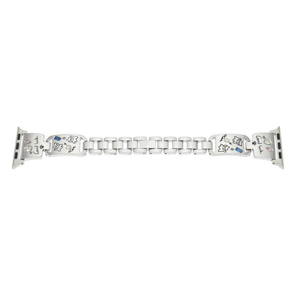 Colored Diamond Cat Stainless Steel Watch Band, For Apple Watch 46mm / 49mm / 45mm / 44mm, For Apple Watch 42mm / 41mm / 40mm / 38mm - DealBuddy