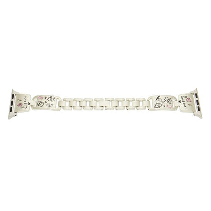 Colored Diamond Cat Stainless Steel Watch Band