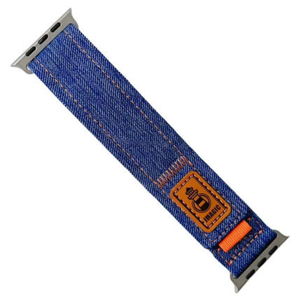 Denim Nylon Hook and Loop Fastener Canvas Watch Band - DealBuddy