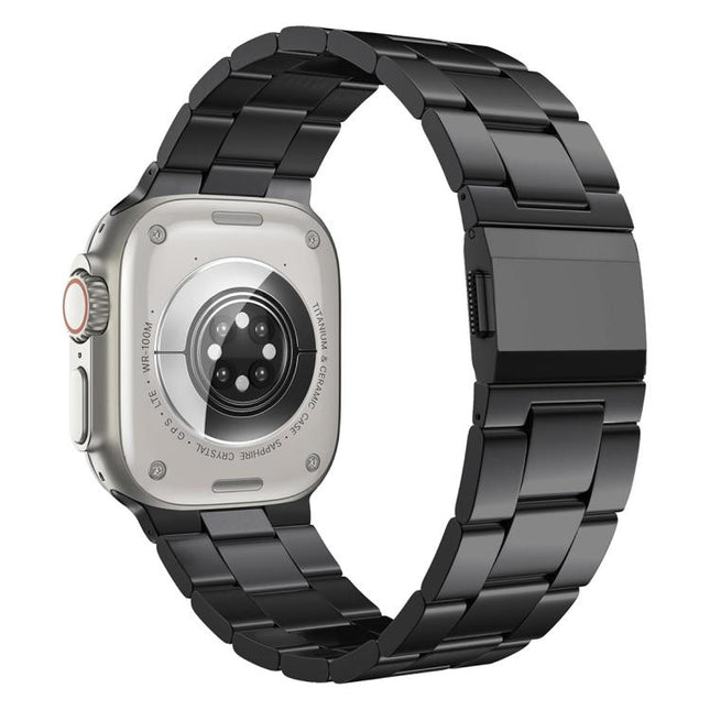 Norman Clasp Three-Link Stainless Steel Watch Band