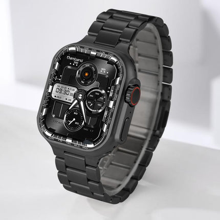 Norman Clasp Three-Link Titanium Alloy Watch Band, For Apple Watch 46mm / 49mm / 45mm / 44mm - DealBuddy