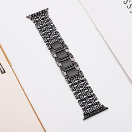 Five-bead Stripe Stainless Steel Watch Band, For Apple Watch 46mm / 49mm / 45mm / 44mm, For Apple Watch 42mm / 41mm / 40mm / 38mm - DealBuddy