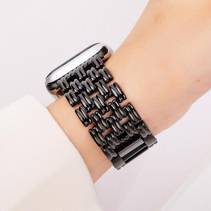 Five-bead Stripe Stainless Steel Watch Band, For Apple Watch 46mm / 49mm / 45mm / 44mm, For Apple Watch 42mm / 41mm / 40mm / 38mm - DealBuddy
