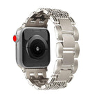 Five-bead Stripe Stainless Steel Watch Band, For Apple Watch 46mm / 49mm / 45mm / 44mm, For Apple Watch 42mm / 41mm / 40mm / 38mm - DealBuddy