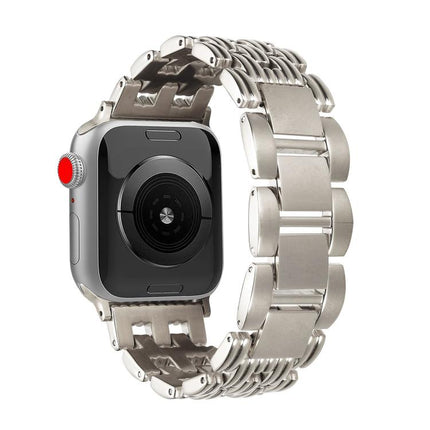 Five-bead Stripe Stainless Steel Watch Band, For Apple Watch 46mm / 49mm / 45mm / 44mm, For Apple Watch 42mm / 41mm / 40mm / 38mm - DealBuddy