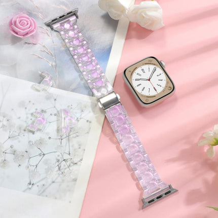 Small Waist Rhombus Three-bead Resin Watch Band, For Apple Watch 46mm / 49mm / 45mm / 44mm, For Apple Watch 42mm / 41mm / 40mm / 38mm - DealBuddy