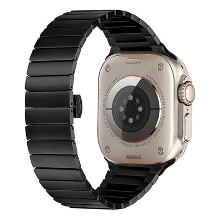 Butterfly Clasp One-Bead Titanium Alloy Watch Band, For Apple Watch 46mm / 49mm / 45mm / 44mm - DealBuddy