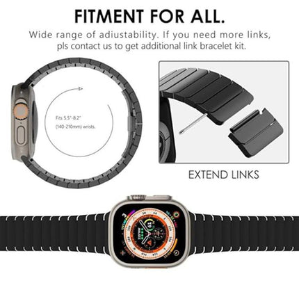 Butterfly Clasp One-Bead Titanium Alloy Watch Band, For Apple Watch 46mm / 49mm / 45mm / 44mm - DealBuddy