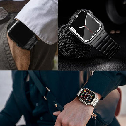 Butterfly Clasp One-Bead Titanium Alloy Watch Band, For Apple Watch 46mm / 49mm / 45mm / 44mm - DealBuddy