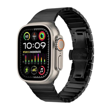 Butterfly Clasp One-Bead Titanium Alloy Watch Band, For Apple Watch 46mm / 49mm / 45mm / 44mm - DealBuddy