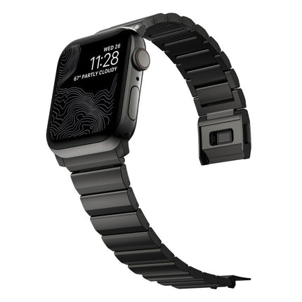Norman Clasp One-Bead Stainless Steel Watch Band, For Apple Watch 46mm / 49mm / 45mm / 44mm - DealBuddy