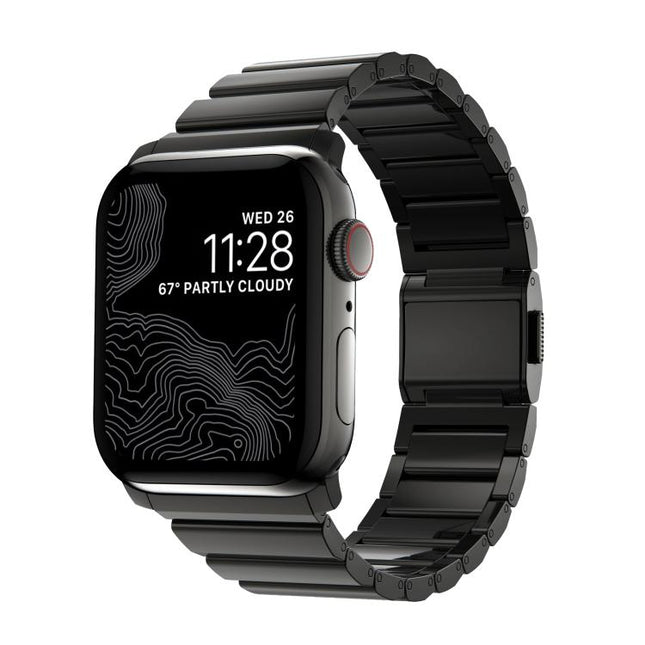 Norman Clasp One-Bead Stainless Steel Watch Band, For Apple Watch 46mm / 49mm / 45mm / 44mm - DealBuddy