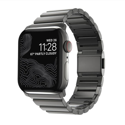 Norman Clasp One-Bead Stainless Steel Watch Band, For Apple Watch 46mm / 49mm / 45mm / 44mm - DealBuddy