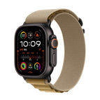 For Apple Watch 46mm / 49mm / 45mm / 44mm / Tan Black Buckle