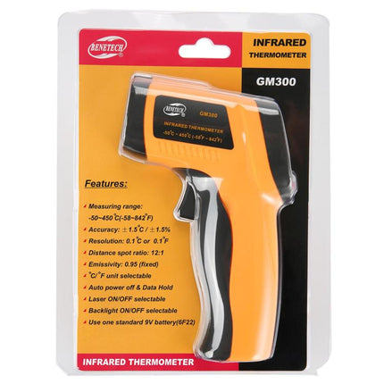 BENETECH GM300 Infrared Thermometer, Temperature Range: -50 - 450 Degrees Celsius - DealBuddy
