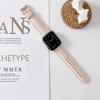 For Apple Watch Series 8&7 41mm / SE 2&6&SE&5&4 40mm / 3&2&1 38mm / Beige