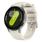 Silver Pin Buckle Leather Silicone Watch Band, For Samsung Galaxy Watch 7 / 6 / 5 / 4 - DealBuddy