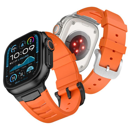 Stainless Steel Buckle Fluororubber Watch Band, For Apple Watch Ultra / Ultra 2 49mm - DealBuddy