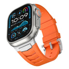 For Apple Watch Ultra / Ultra 2 49mm / Orange Silver