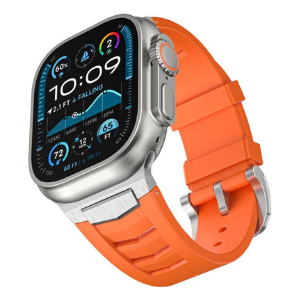 Stainless Steel Buckle Fluororubber Watch Band, For Apple Watch Ultra / Ultra 2 49mm - DealBuddy