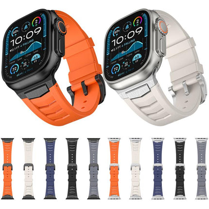 Stainless Steel Buckle Fluororubber Watch Band, For Apple Watch Ultra / Ultra 2 49mm - DealBuddy