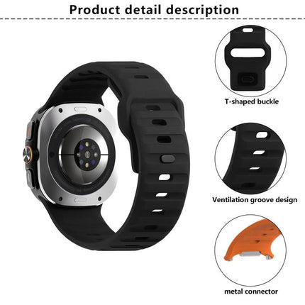 Kalebol Wave Reverse Buckle Silicone Strap, For Samsung Galaxy Watch Ultra 47mm / Ultra 2025 - DealBuddy