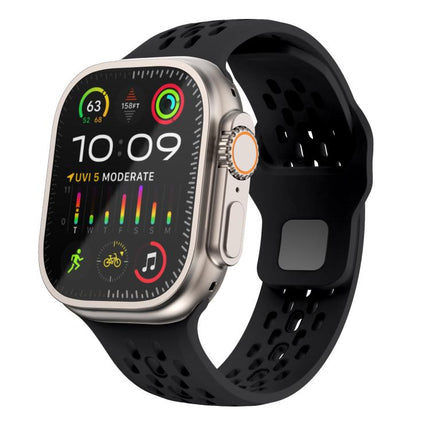 Kalebol Mesh Reverse Buckle Silicone Strap, For Apple Watch 46mm / 49mm / 45mm / 44mm, For Apple Watch 42mm / 41mm / 40mm / 38mm - DealBuddy
