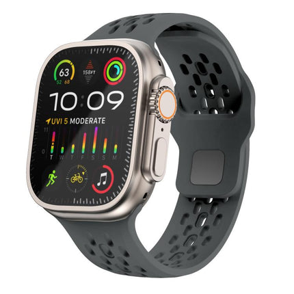 Kalebol Mesh Reverse Buckle Silicone Strap, For Apple Watch 46mm / 49mm / 45mm / 44mm, For Apple Watch 42mm / 41mm / 40mm / 38mm - DealBuddy