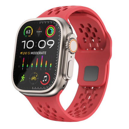 Kalebol Mesh Reverse Buckle Silicone Strap, For Apple Watch 46mm / 49mm / 45mm / 44mm, For Apple Watch 42mm / 41mm / 40mm / 38mm - DealBuddy