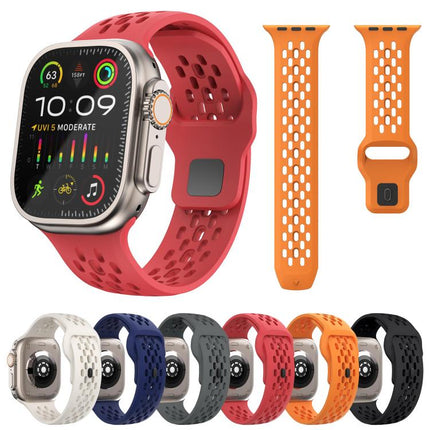 Kalebol Mesh Reverse Buckle Silicone Strap, For Apple Watch 46mm / 49mm / 45mm / 44mm, For Apple Watch 42mm / 41mm / 40mm / 38mm - DealBuddy