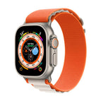 For Apple Watch 46mm / 49mm / 45mm / 44mm / Orange+White