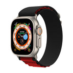 For Apple Watch 46mm / 49mm / 45mm / 44mm / Black+Red