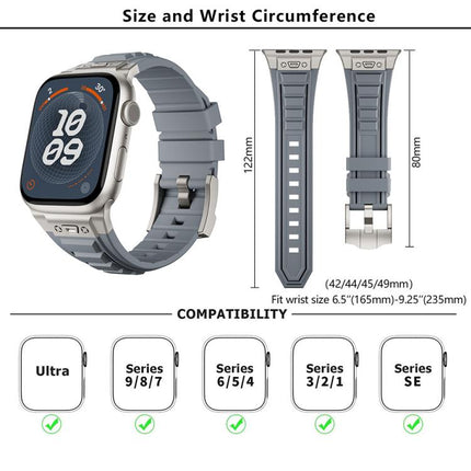 Kalebol High Stretch Silicone Armor Watch Band, For Apple Watch 46mm / 49mm / 45mm / 44mm - DealBuddy